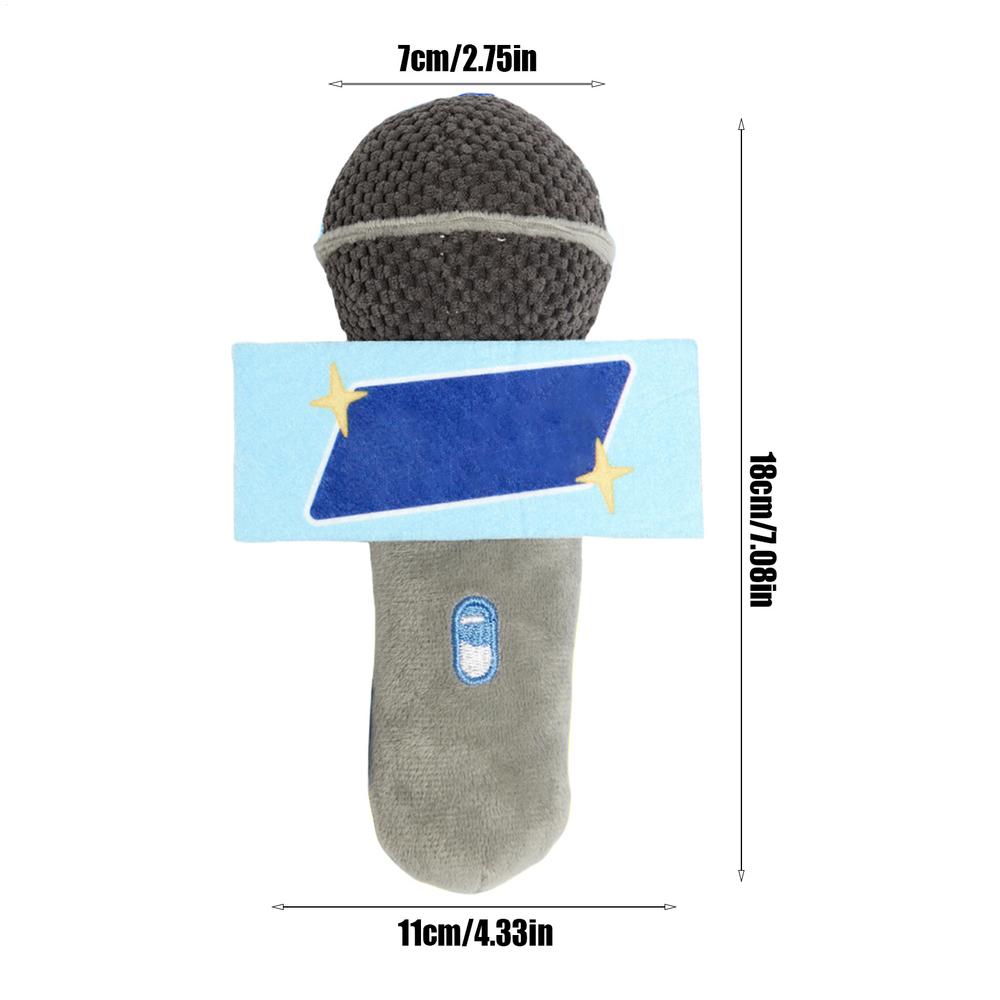 Chew Toys for Cats Microphone Cat Catnip Toys Interactive Plush Rope with Sound Bells Dog Teether for Tugging Chewing Tossing