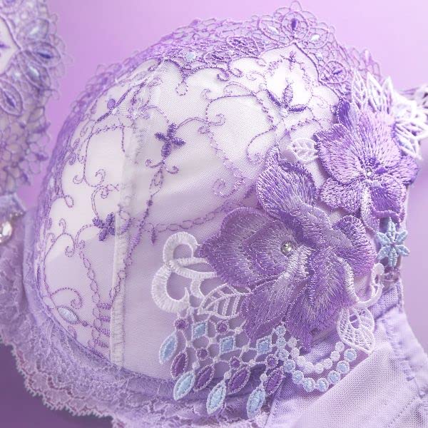 GRANDE Himiko Bra Large Size Under 85 G H I Single Item 001series Glamour Size Lingerie [himico] (LV-Lavender, I85)