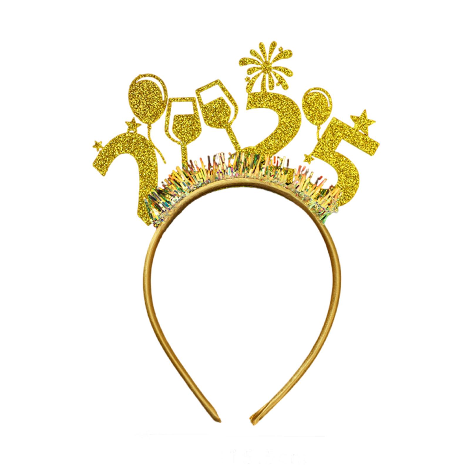 

Повязка на голову с мишурой 2025 года, головной убор для рождественской вечеринки, реквизит для фотосъемки, головной убор для рождественской вечеринки, аксессуары для косплея C