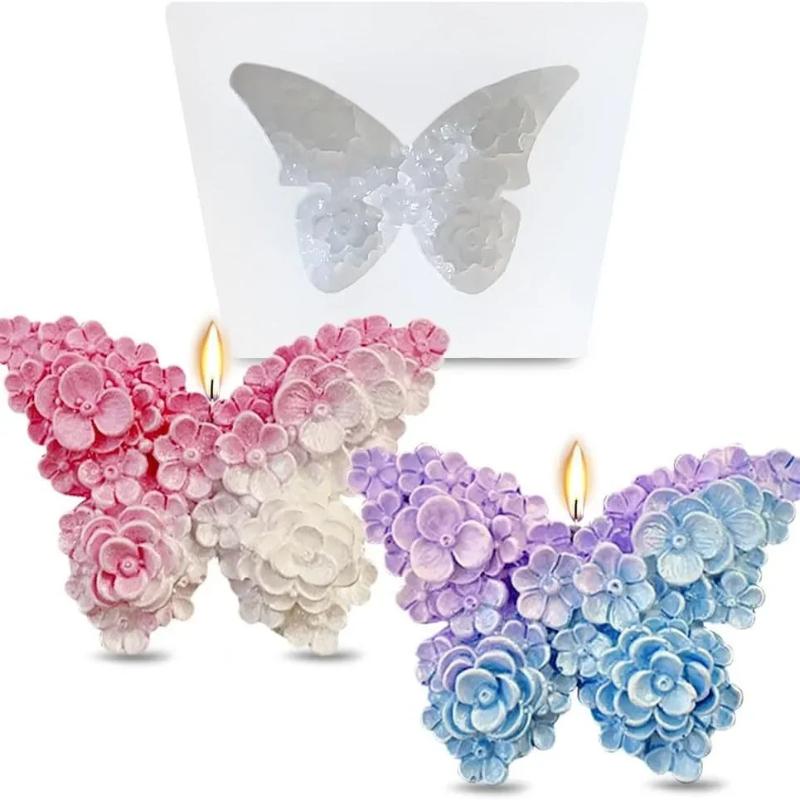 Flower Butterfly Silicone Molds for Baking DIY Epoxy Resin Crafts Hanging Decoration Aromatherapy Mold Candle Making Supplies