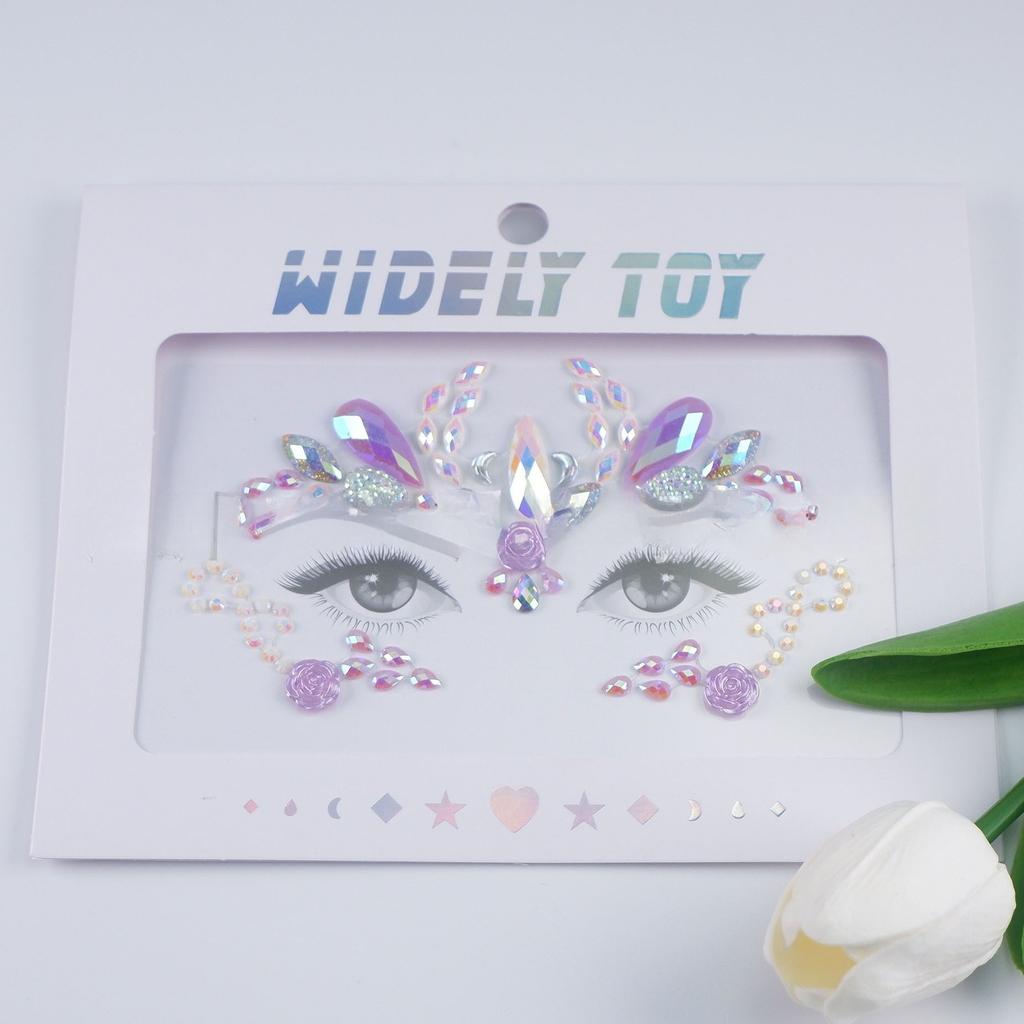 Crystal Tattoo Sticker Glitter Eyeliner Eyebrow Makeup Face Eyes Diamond Temporary Tattoo Rock Rhinestone 3D Eyeliner Stickers