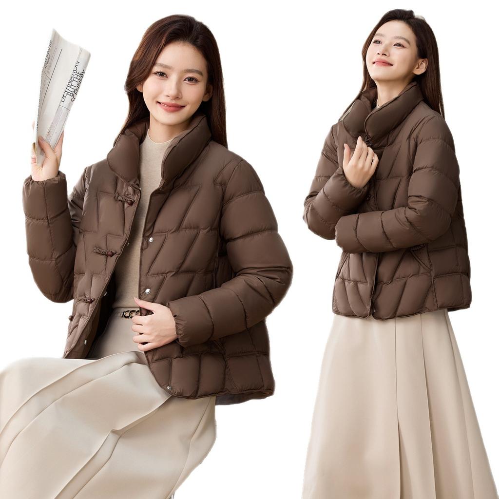 Women's Short Collar Cotton Jacket 2025 New Style Fashion Cotton Coat with Chinese Traditional Design Thick Outerwear