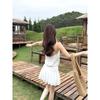 White Dress Women's Summer New Neck Sling French Small High-end Sense Thin Hip-wrapped Short Skirt