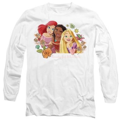 Disney Princess Unisex Adult Ready For Whatever Ariel Moana Rapunzel T-Shirt