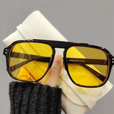 Γυαλιά Ηλίου Oversized INS σε Χρώμα Ζαχαρωτού για Γυναίκες Μόδα Vintage Ανδρικά Τετράγωνα Μοντέρνα Σχεδιασμός Μάρκας Σκίαση Γυαλιά