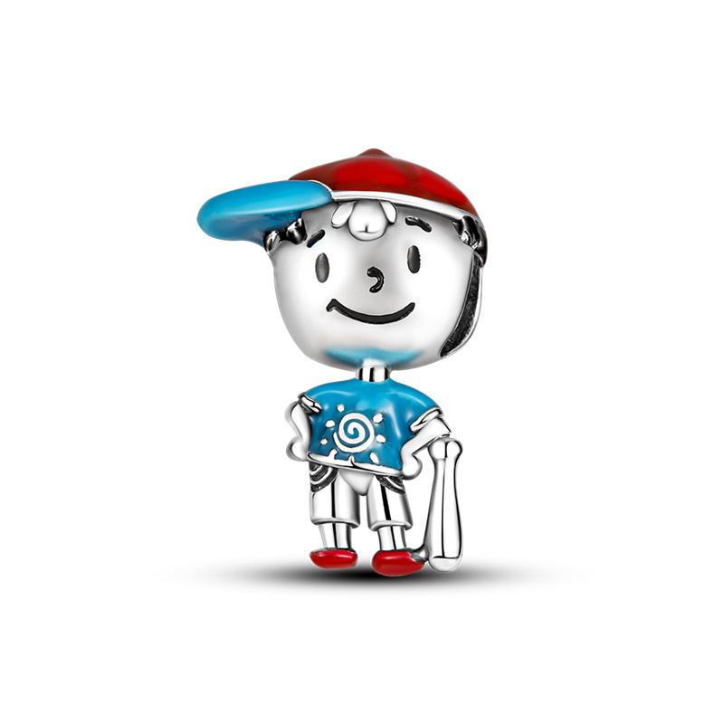 Copper Boy Girl Couple Lovers Beads Marriage Charms Dangle Fit Original Bracelet Charms Jewelry Women Diy