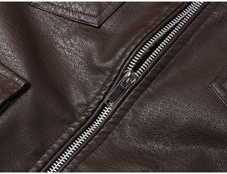 Cross2025 Men's Autumn/Winter Plus Velvet Thick Leather Vest - Youth Outdoor Casual Fashion