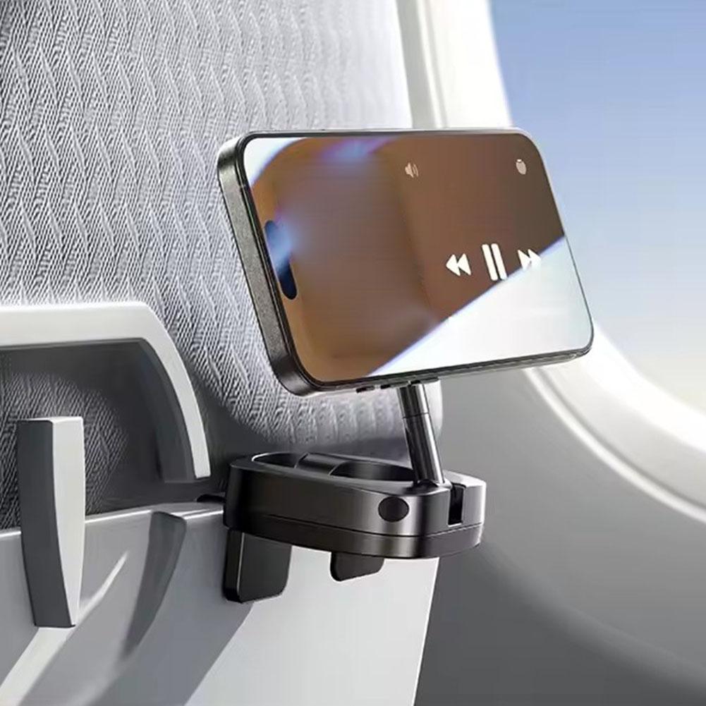 Magnetic Cell Phone HoldPoer Airplane Travel Essentials Phone Holder Desktop Cell Phone Holder Tray Table Universal Phone Holder