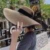 Straw hat female sunscreen sunshade beach seaside big brim vacation travel Internet celebrity small fresh versatile sun hat