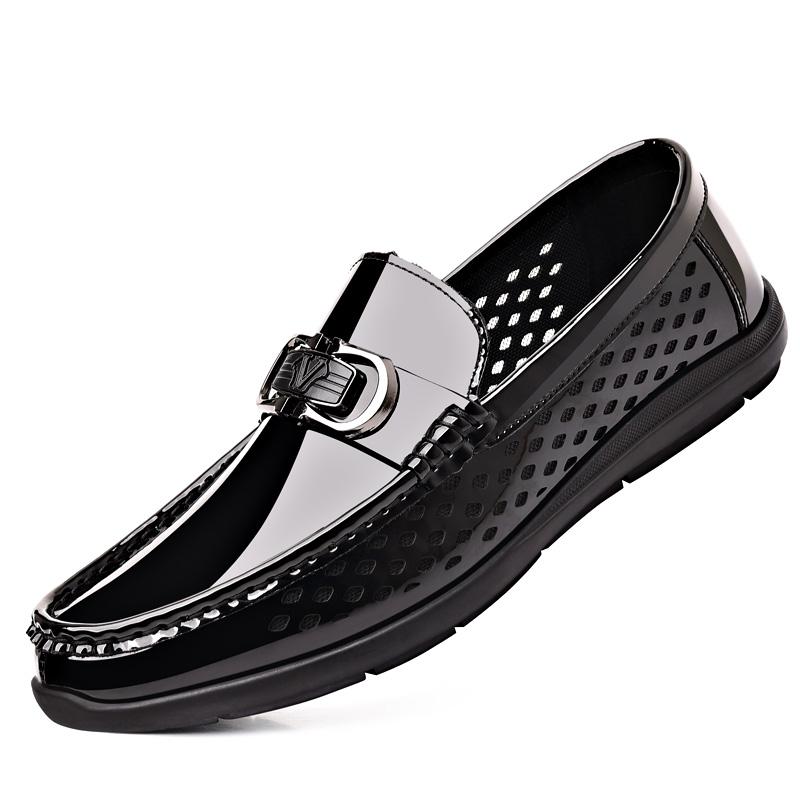 Fashion New Men Casual Shoes Luxury Wedding Hollow Out Formal Dress Boat Shoes for Man Slip-on Walking Flats Male Breathable Loafers