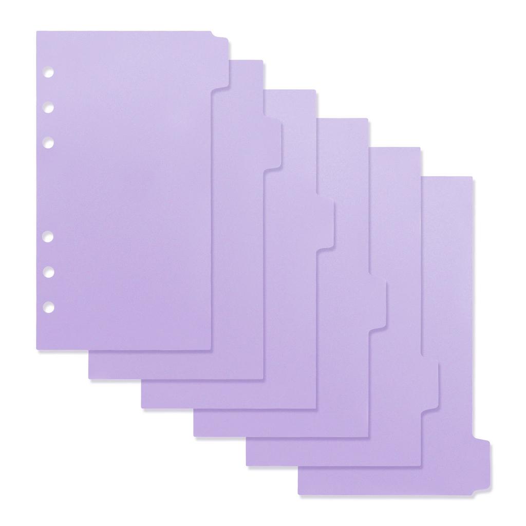 A5 A6 TransparentPaper Index Divider Cute 6 Holes For Binder Planner Notebook Stationery Notebook Paper Divider Accessories