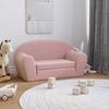 Vidaxl 2-Os. Sofa For Children, Fold-out, Pink, Soft Plush