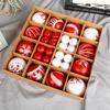 Hand-Painted Christmas Ornament Set: Colored Ball Gift Box for Tree Decoration