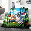 1pc Tom and Jerry Flannel Blanket Soft Warm Throw for Home, Office, Travel, All-Season Cozy Bedding Gift L1419