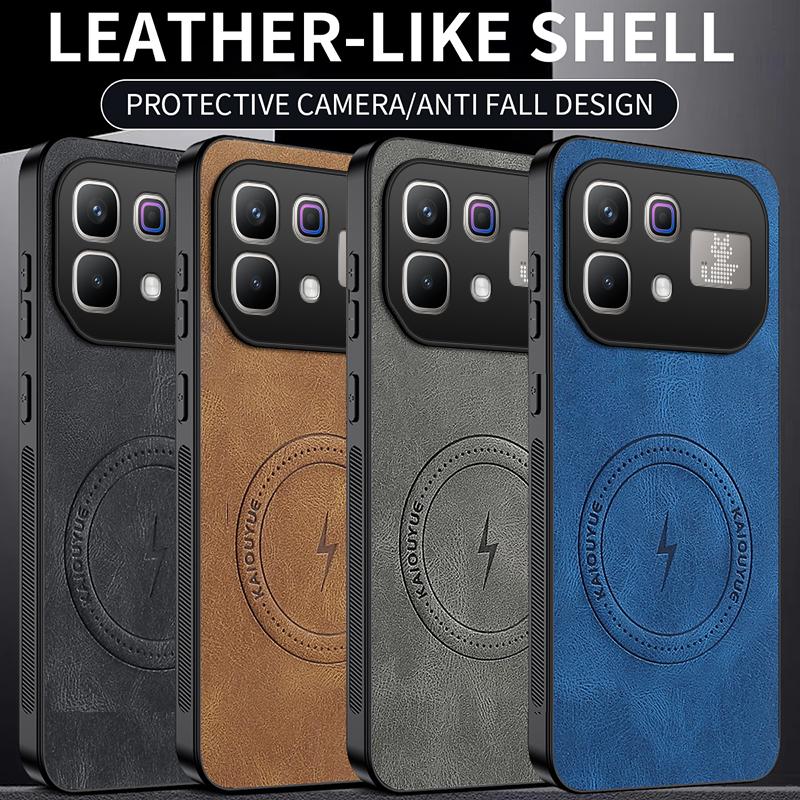 For Infinix Note 60 Pro Case Luxury PU Leather Skin Magnetic Magsafe Protective Back Cover For Infinix Note60 Pro Phone Shell