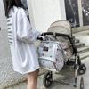 Multi Functional Backpack Large Capacity Leisure Bag Mom's Bag Zipper Opening Solid Color Travel Backpack