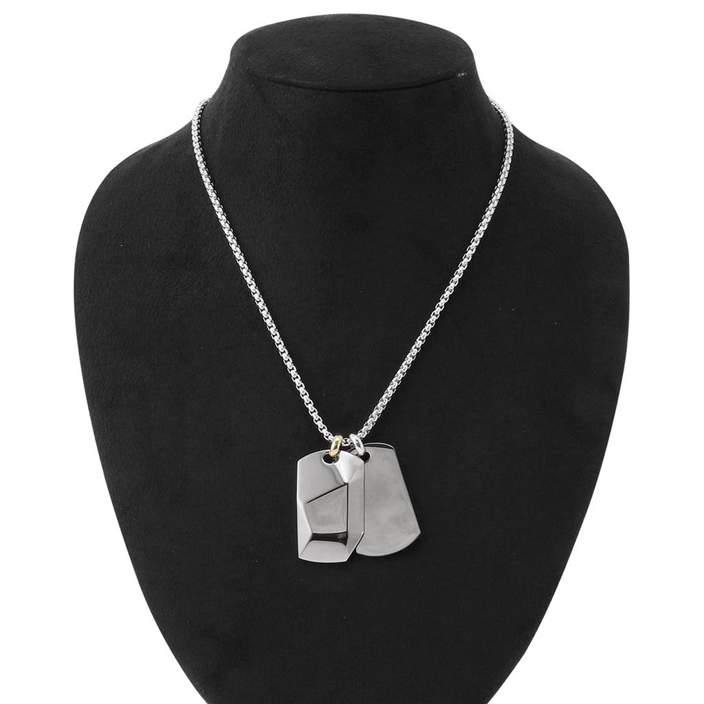DIESEL Double Plate Dog Tag Necklace Pendant DX1143040 [Diesel] [Item]