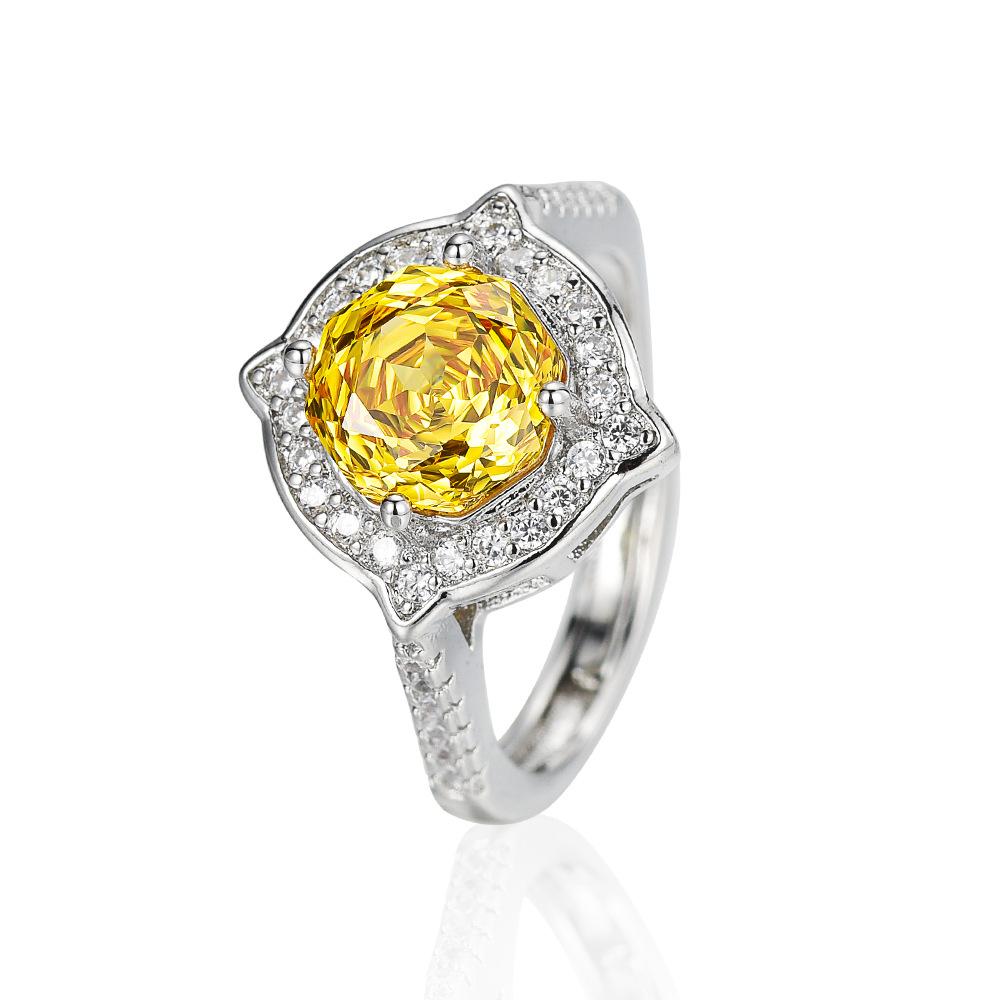 New Flash Rose Millennial Cut Zircon Colored Treasure Ring Luxury Ring