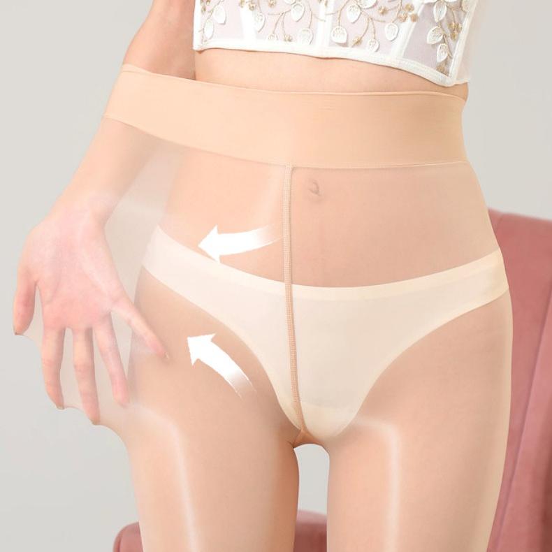 8D Ultra-thin Large Size Aurora Horse Oil Socks, Bare-leg Artifact Stockings, High Elasticity, Shiny, Smooth and Sexy Anti-hook Silk Pantyhose