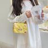 Baby Girl's Bag Bead Handle Shoulder Bag Children's Crossbody Bag Kids Bag With Self-Adhesive Patch