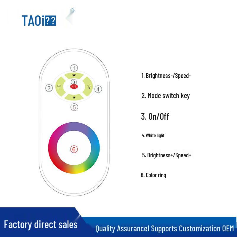 LED Controller Touch Remote: Full Color Dimmer for Ambient Light