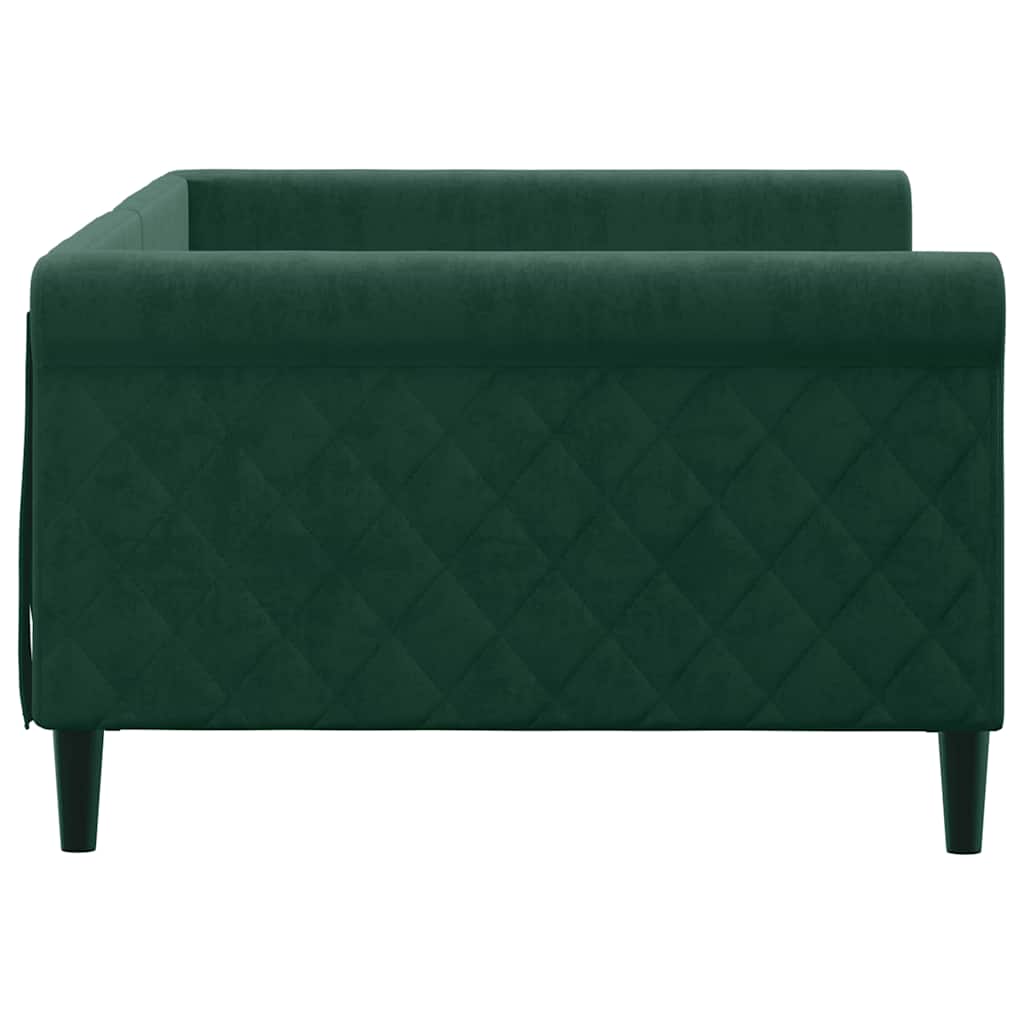 Daybed in Dark Green 100 x 200 cm Velvet