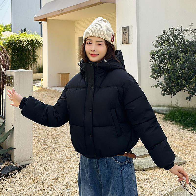 Winter new down cotton-padded clothes women's loose hooded short cotton-padded clothes cotton-padded jackets thickened bread clothes
