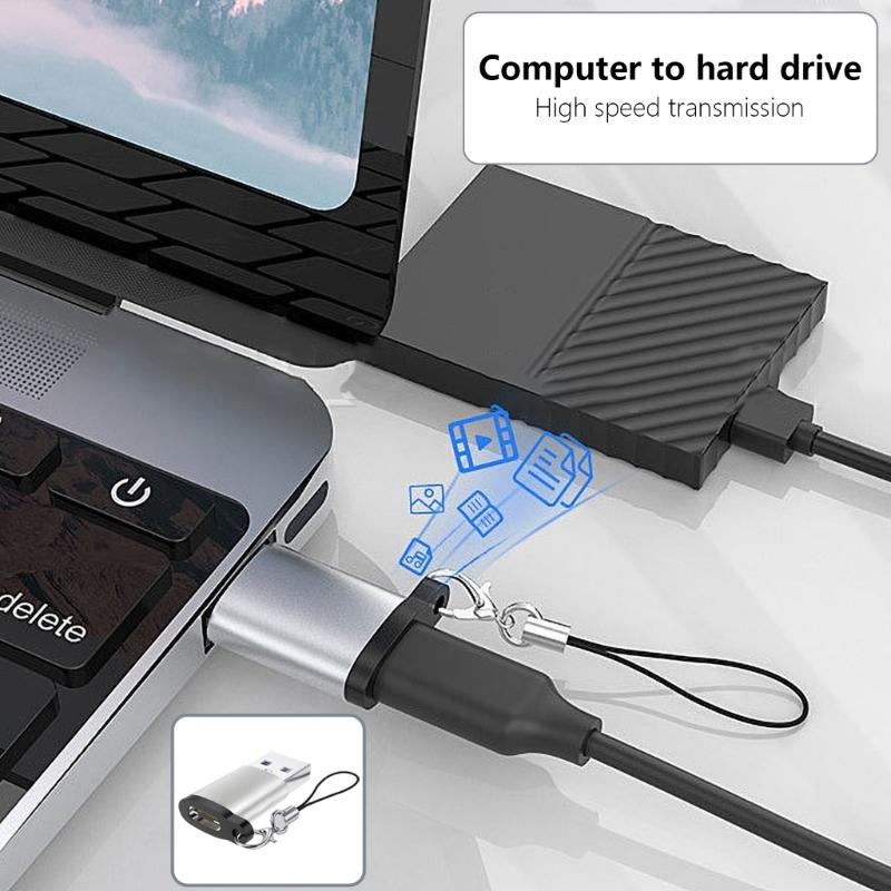 Short USB C To USB Adapters USB Type C Female To USB3.0 Male Adapters Connectors Charger Adapters for Phone Laptops