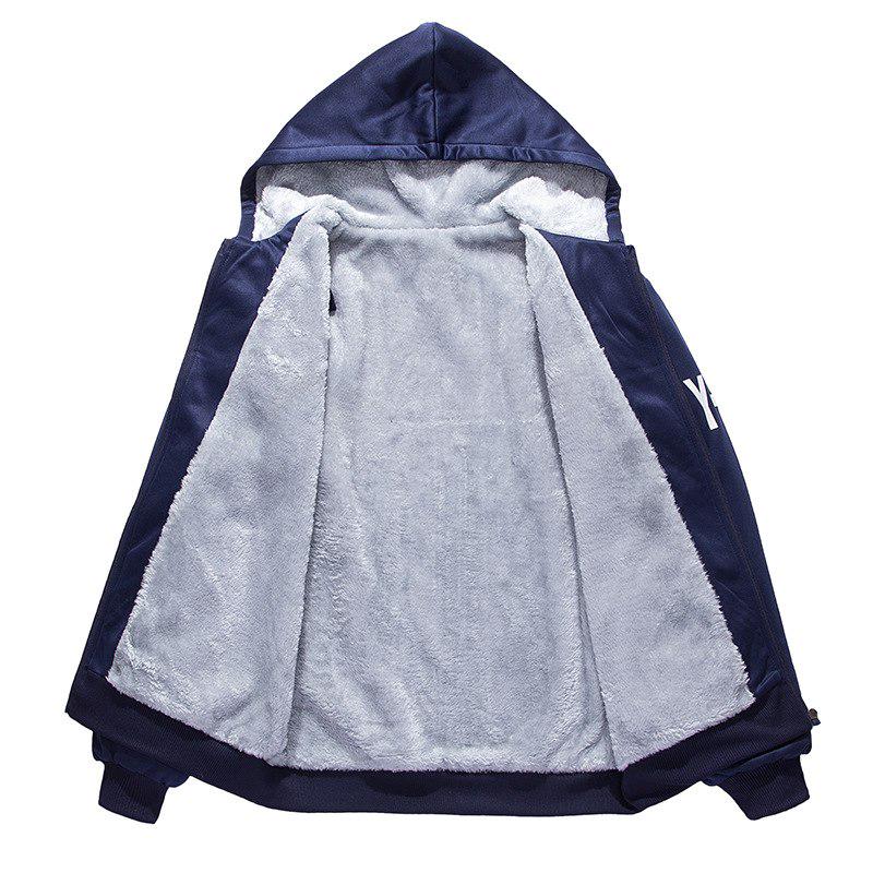 Full Thick Solid Jackets +Pants Winter Letters Set Men Sets Fashion Brand Tracksuit Men 'S Sportswear