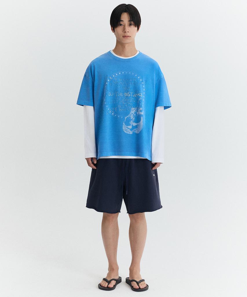 Matile Rockystar Vintage Oversized T-Shirt / Blue