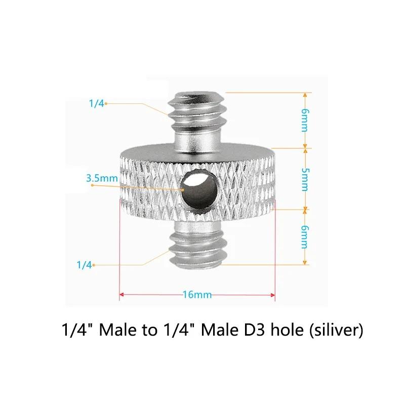 1/4" to 3/8" Screw Adapter Converter Threaded Spigot Mount for GoPro Action Camera Flash Tripod Monopod Light Stand Microphone