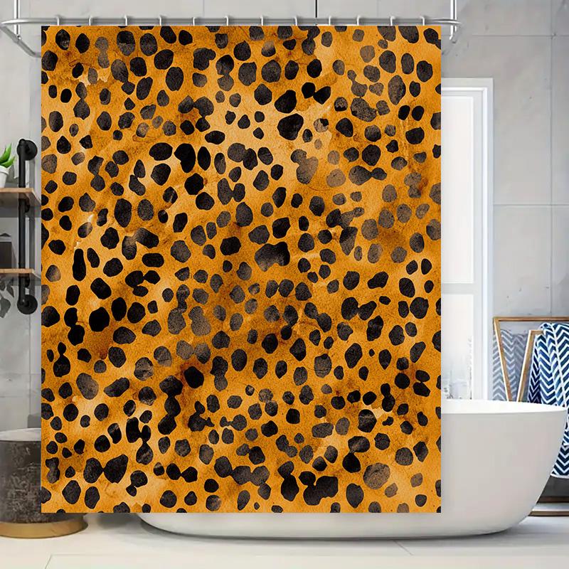 

Animal Print Shower Curtain Polyester Fabric Bathroom Decoration Waterproof Home Decor W60H190(CM)-1 Pcs