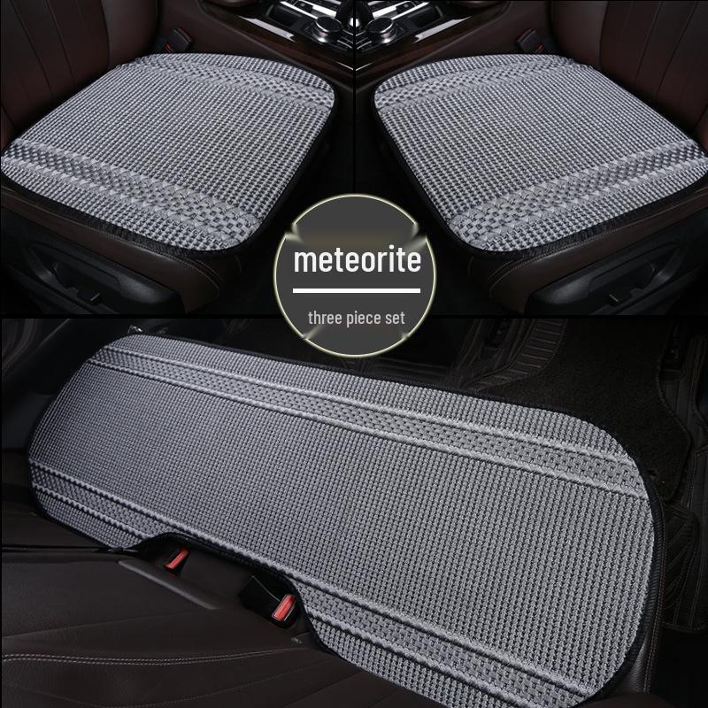 Breathable Ice Silk Car Seat Cushion - Universal, Non-Slip, Cute Solid Color, Suitable for All Seasons