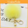 Soft And Fluffy Rabbit Fur Ball Pompom Key Ring For Car Keys And Handbags
