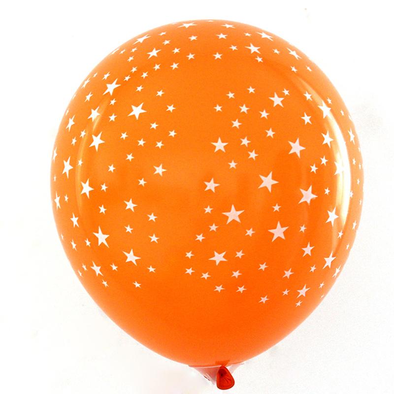 12inch 2.8g Star Printed Round Latex Balloon Wedding And Festival Party Birthday Party Store Decoration Scene Layout Balloon