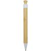 Bamboo pen and recycled plastic "Rattan" White