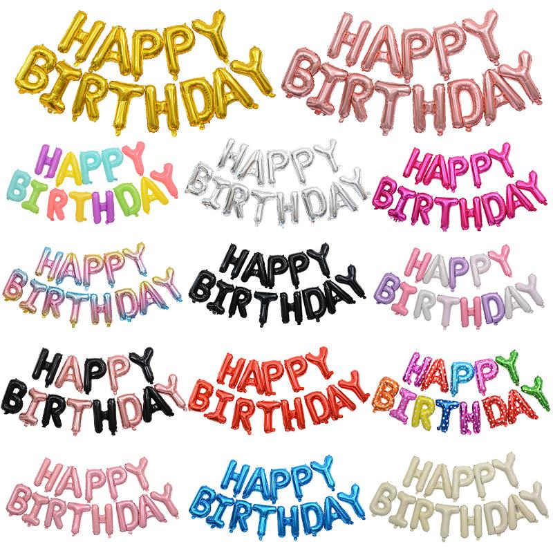 13pcs Alphabet Balloon 16 Inch Letter Foil Ballons Anniversary Birthday Party Decorations Wedding Decor