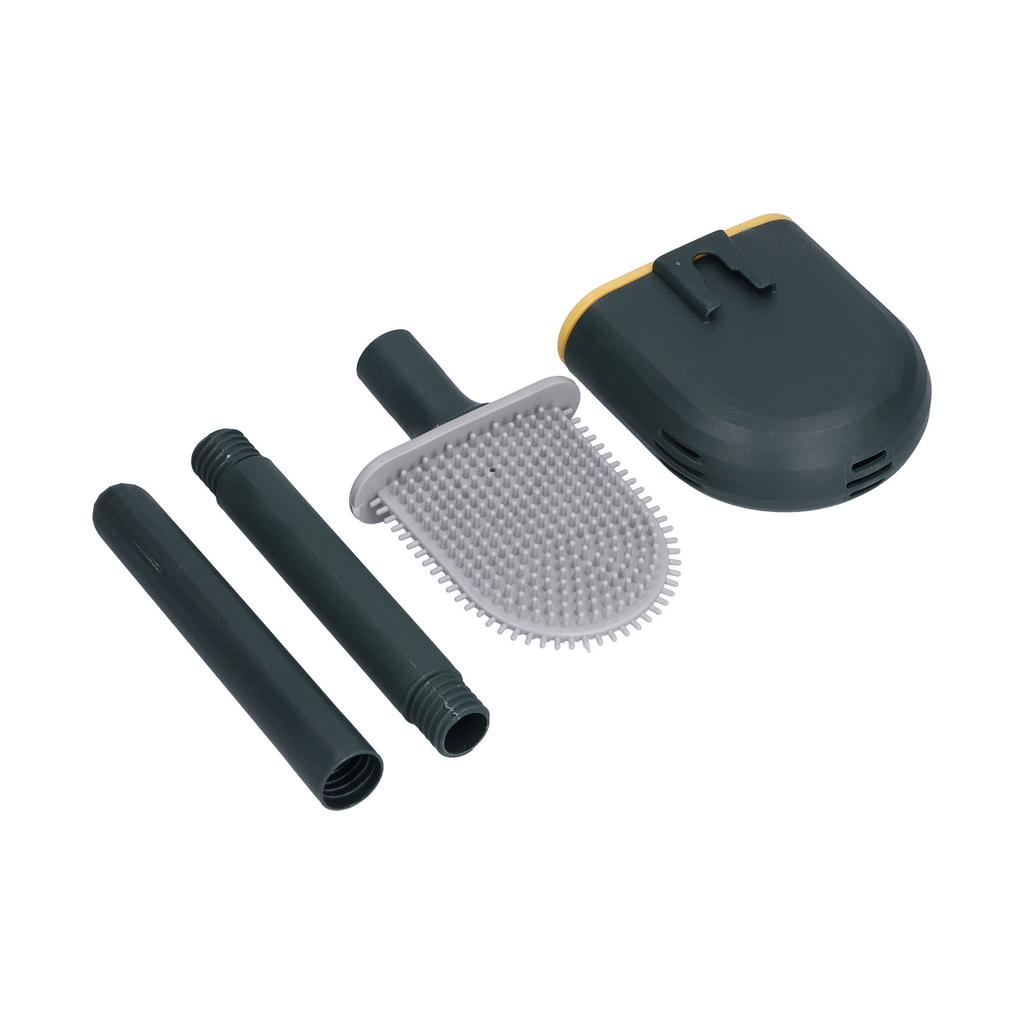 Wall Mounted Toilet Brush Drying Holder Set with Detachable Handle Cleaning Tool for Home Hotel