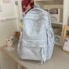 Schoolbag Bow Printed Student School Bag Women's Large Capacity Lightweight Backpack Junior High School Girls Campus Style Leisure Backpack