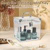 Toiletry Train Case Travel Makeup Tools Storage Organizer Crown Box Clear Cosmetic Case with Latches Handle Acrylic Display Case
