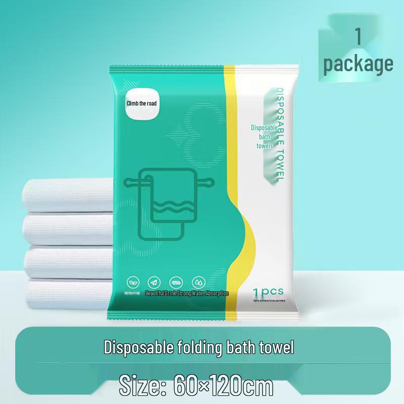 Individually Packaged Disposable Soft Cotton Bath Towel for Travel & Hotel Use