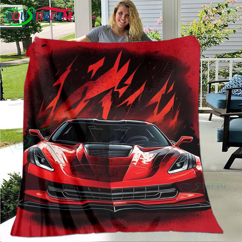 Cartoon N-Need for Speed Print Blanket,Flannel Throw Blanket for Bed Sofa Picnic Office Hiking Leisure Nap N-NFS Birthday Gift