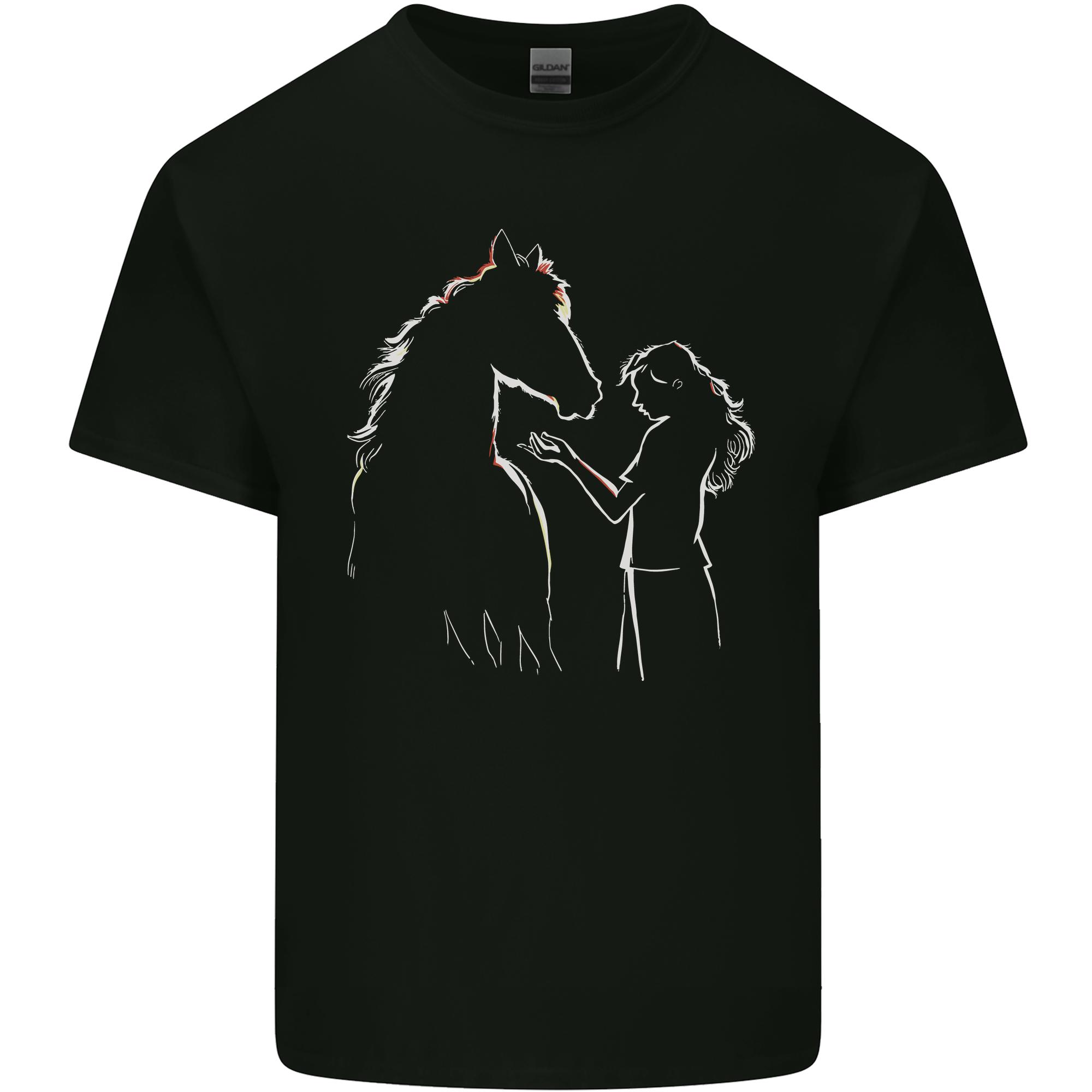 A Horse and Girl Equestrian Riding Unisexs Light Cotton TShirt S