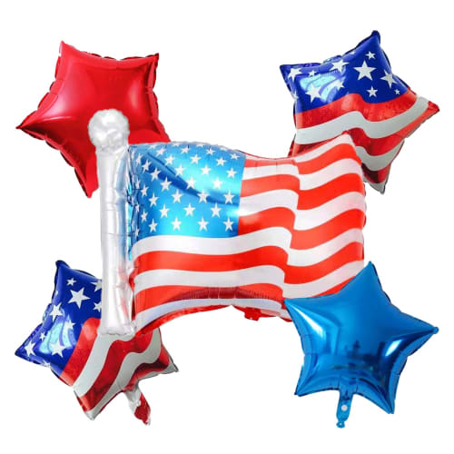 

[Balloon Shop] American Balloon Stars and Stripes American American Flag American Flag Aluminum Balloon Happy New Year Independence Day United States