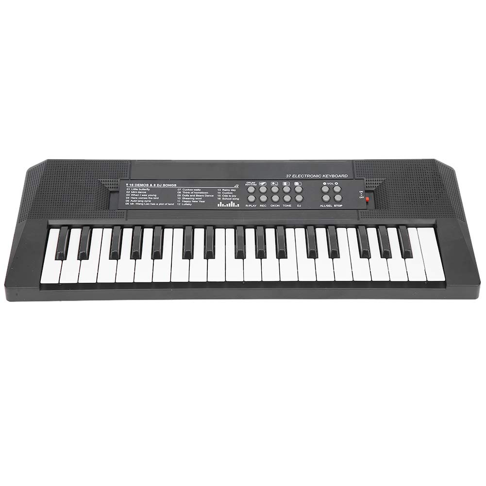 Eujgoov Piano Électrique 37 Touches Clavier Électrique Mini Clavier Clavier Électrique Clavier Musical avec Microphone Instrument Éducatif Électronique