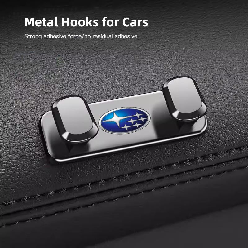 Car Logo Double Hooks Storage Hanging Holder Accessories For Subaru STI Forester Impreza Legacy Outback XV BRZ WRX Tribeca Y5
