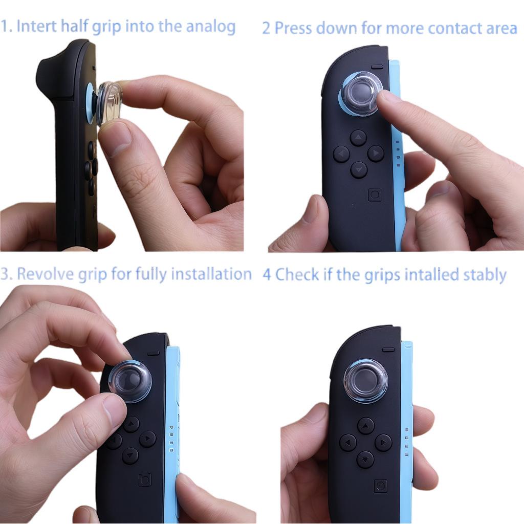 Joystick Cap Liquid Silicone Protective Cap Suitable For Switch2 Game Console Controller Transparent Controller Crystal Cap