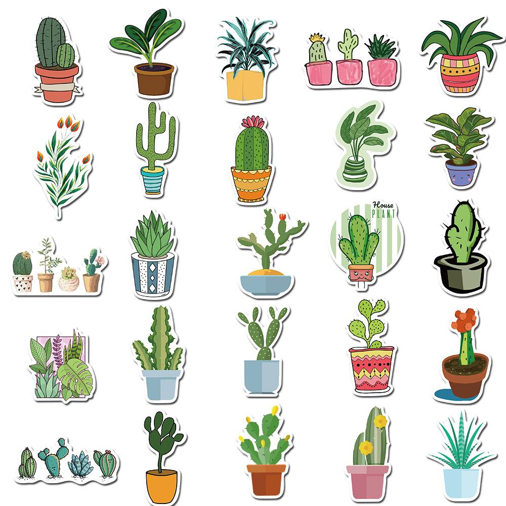 45 Green Fresh Plant Graffiti Stickers Suitcase Laptop Guitar Waterproof Stickers