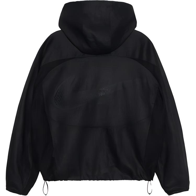 Stussy x Nike Lněná skořepinová bunda (Velikost Asie) Černá Unisex Streetwear FZ5752-010