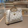 Large Embroidered Elephant Tote Bag Luxury Quilted Crossbody Daily Use